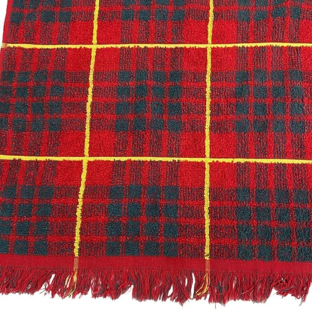 Vintage plaid towel